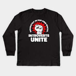 Introverts Unite Kids Long Sleeve T-Shirt